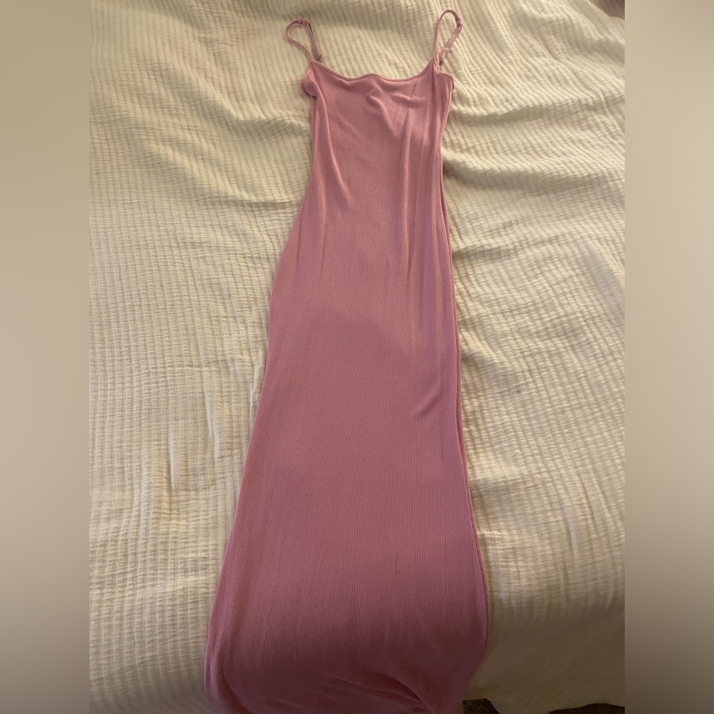 SKIMS Pink Slip Maxi Dress